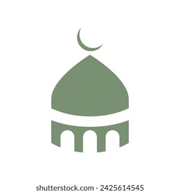 Icono del logotipo islámico de la mezquita ramadhan kareem vector template