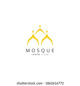 Moschee, islamisch, Moslem Symbol Logo Design Vektorvorlage.