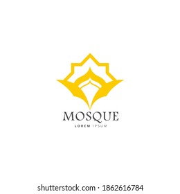 Moschee, islamisch, Moslem Symbol Logo Design Vektorvorlage.