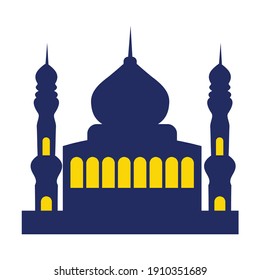Moschee islamic pray building flach Vektordesign