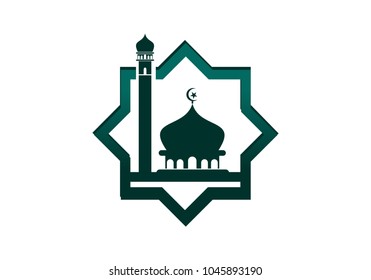 Mosque islamic, Ramadan kareem logo