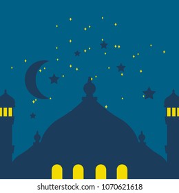 mosque islamic ramadan vector