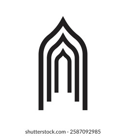 Mosque islamic Religious template icon logo