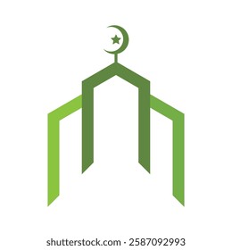 Mosque islamic Religious template icon logo