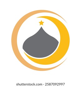 Mosque islamic Religious template icon logo