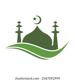 Mosque islamic Religious template icon logo