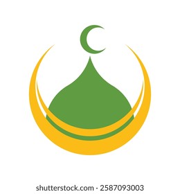 Mosque islamic Religious template icon logo