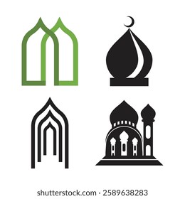 Mosque islamic Religious template icon logo