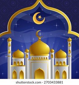 Mosque Islamic Vector Illustration Design Template