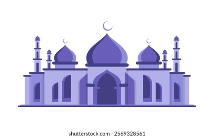 Mosque islamic vector illustration purple color