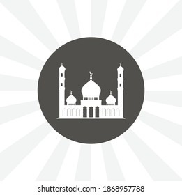 mosque isolated vector icon. islam design element