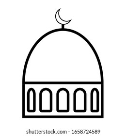 Mosque Isolated vector illustration Ramadan icons. Arabian icon. Arabian vector icons set Islamic star mosque, happy Ramadan and Islam symbol.