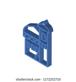 Mosque isometric left top view 3D icon