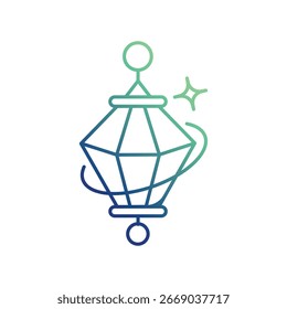 Ícone de lâmpada de mesquita com fundo branco vetor ilustração de estoque