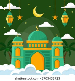 Mosque Lantern Vector Illustration Design Template