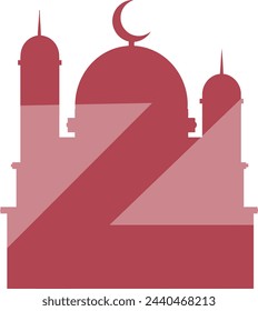 Mosque Letter Alphabet Vector Element