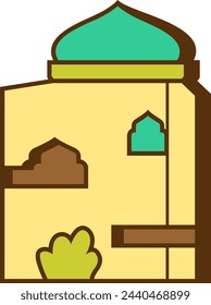 Mosque Letter Alphabet Vector Element