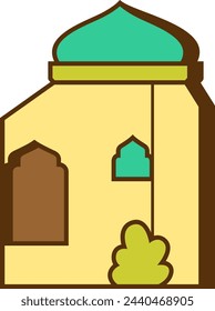 Mosque Letter Alphabet Vector Element