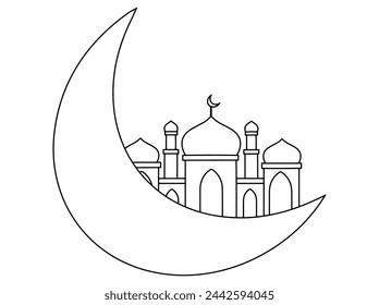 Ilustración de fondo de arte de la mezquita