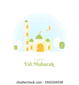 mosque line art poster and greeting card background islamic illustrations eid mubarak