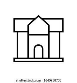 mosque line art vector icon - ui icon vector