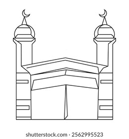 mosque line drawing. mosque line art