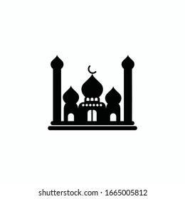 Mosque line icon, outline vector sign, linear style pictogram isolated on white. Symbol, logo illustration, black and white.