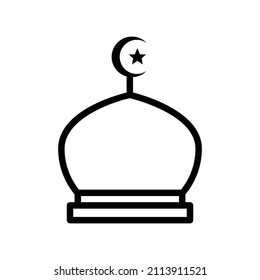 icono de la línea de mezquita. Adecuado para icono islámico. diseño simple editable. vector de plantilla de diseño