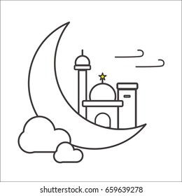 Mosque Line mono color