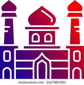 Moschee Linie Vektor Icon Design