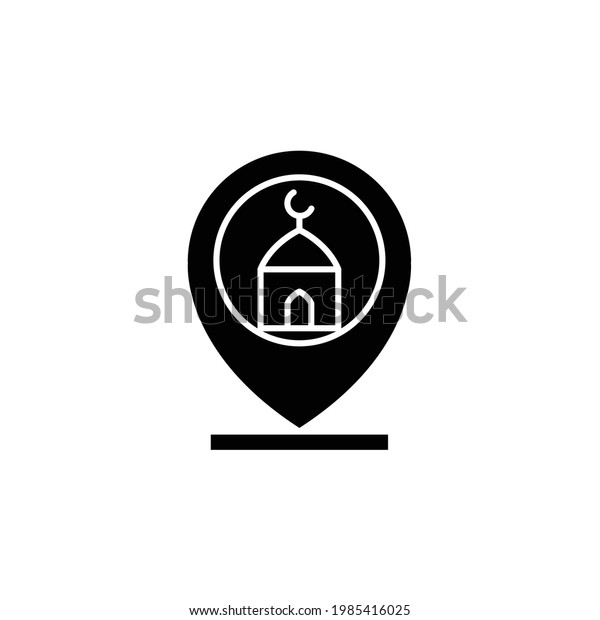 mosque location icon, eps\
10