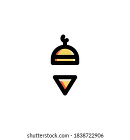 Mosque Location Icon Filled Outline Islam Illustration Logo Vector