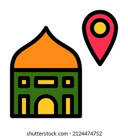 mosque location icon suitable for Ramadan Islamic moments