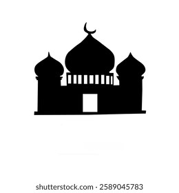 mosque logo in black and white