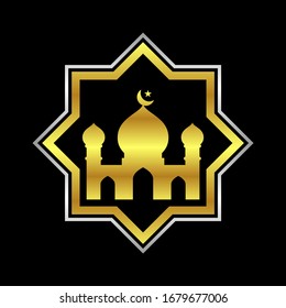 El logotipo de la mezquita se puede utilizar para compañía, icono y otros.