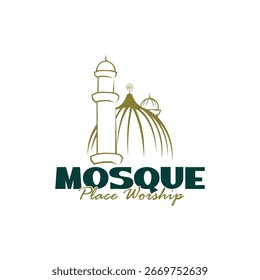 Moschee Logo Design Konzepte Vektor. Silhouette Moschee Template Illustration