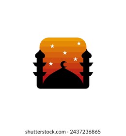 mosque logo design and icon