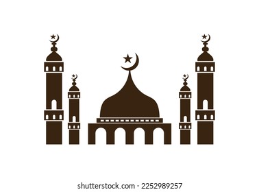 Mosque logo design, Islamic logo template, Vector illustration
