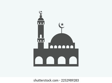 Mosque logo design, Islamic logo template, Vector illustration