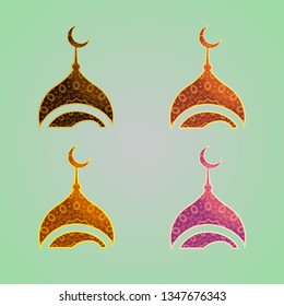 Mosque logo design. Modern style mosque icon for business, corporation.