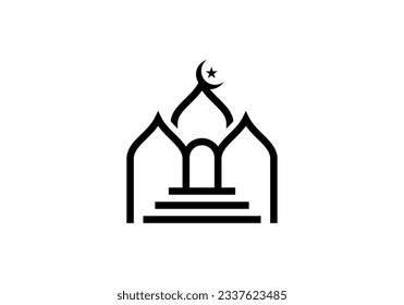 mosque logo design, religious islamic inspiration logo design