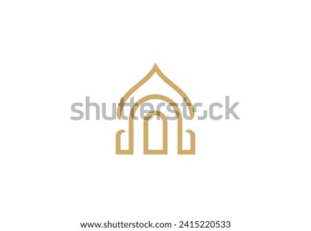 mosque logo design, religious islamic inspiration logo design