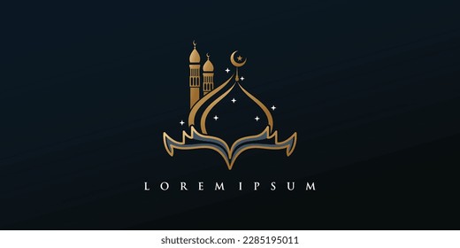 Moschee-Design-Vorlage mit einzigartigem Konzept Premium Vector Teil 4