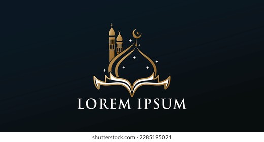 Mosque logo design template with unique concept Premium Vector Part 7