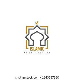 Mosque logo design - vector