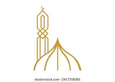 mosque logo design vector editable eps 10
