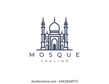 Mosque logo design vector icon illustration