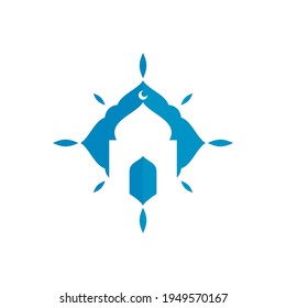 Mosque logo design vector illustration, Creative Islamic logo design concept template, symbols icons