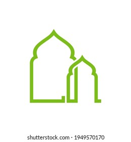 Mosque logo design vector illustration, Creative Islamic logo design concept template, symbols icons