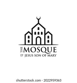 The Mosque Logo Design. Vector Illustration.